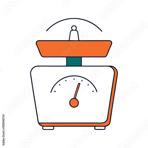 Weight Scale Measurement Vector Illustration
.