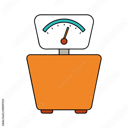 Weight Scale Measurement Vector Illustration
.