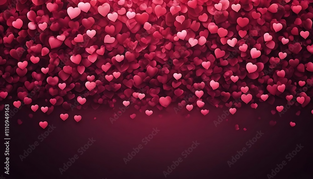 Abstract hearts small and big red, pink gradient blurred sparkling background. Abstract hearts small and big red, pink gradient blurred sparkling background.