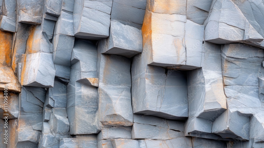 A Close-up of Grey Basalt Rock Formations with Cracks and Irregular Shapes A Close-up of Grey Basalt Rock Formations with Cracks and Irregular Shapes