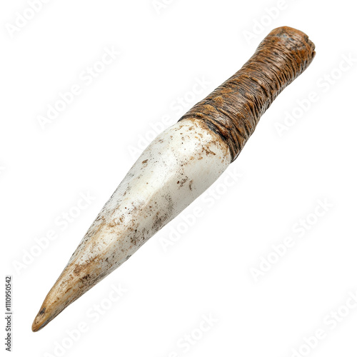 A wooden stick with a white tip photo