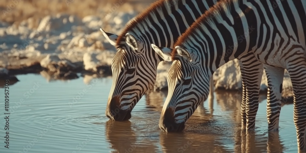 Naklejka premium Serene Wildlife