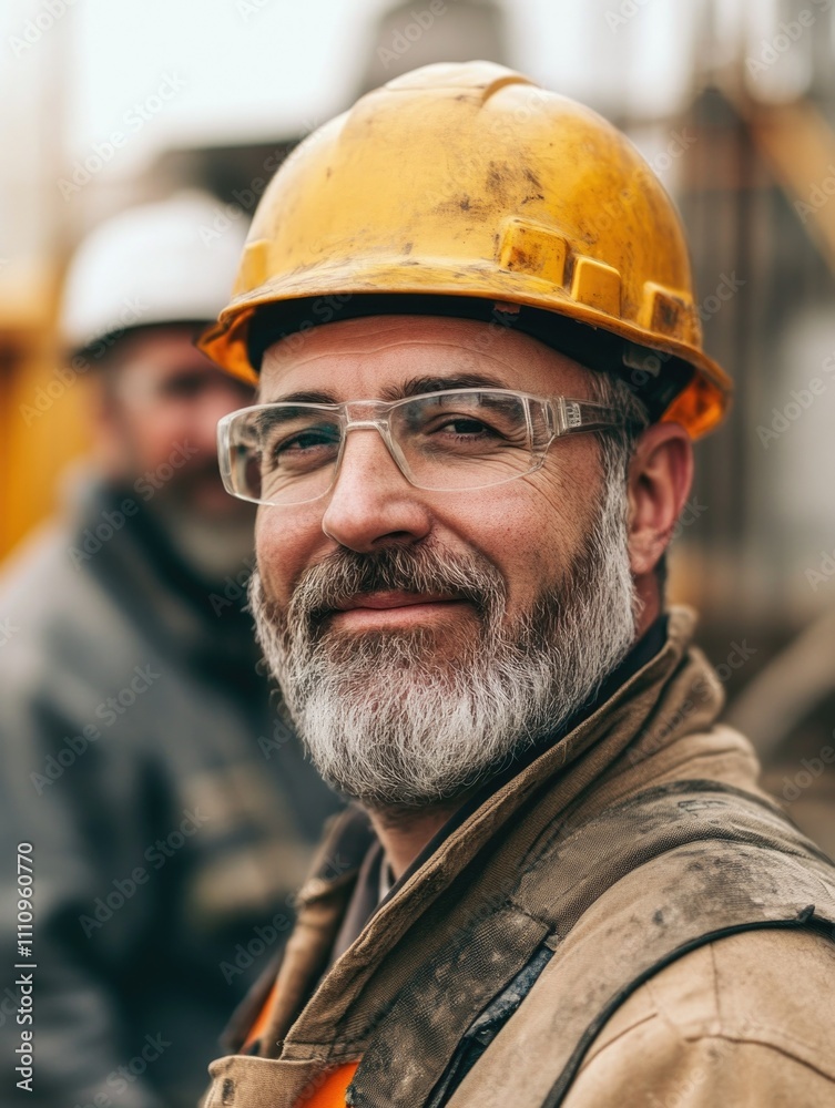 Construction Worker Smiling Confidently Construction Worker Smiling Confidently