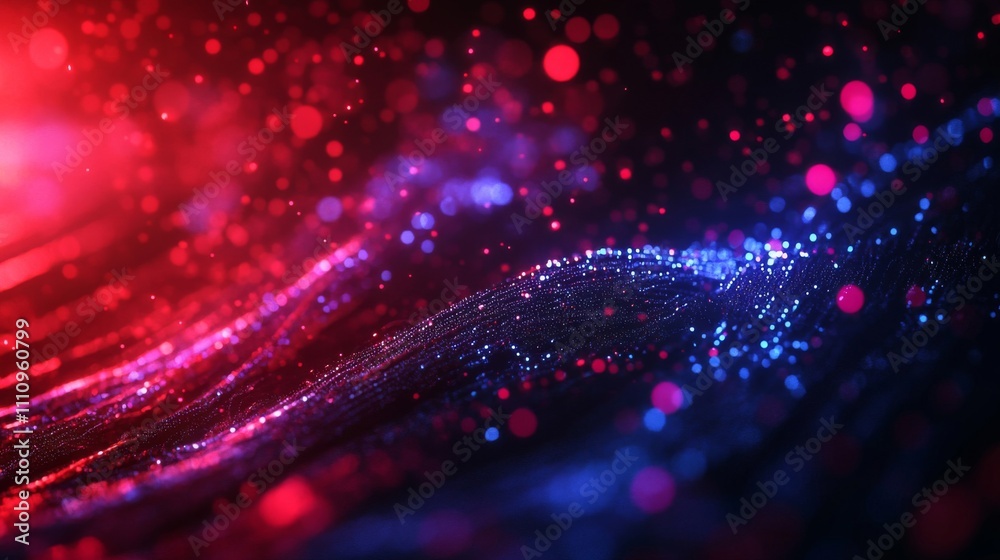 Abstract Wavy Background with Red and Blue Lights Abstract Wavy Background with Red and Blue Lights