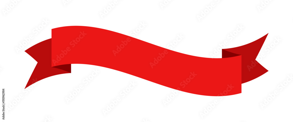 Red banner ribbon