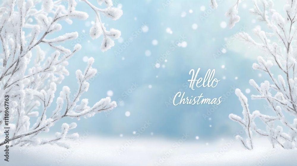 Snow-Covered Branches with Snow-Covered Branches with