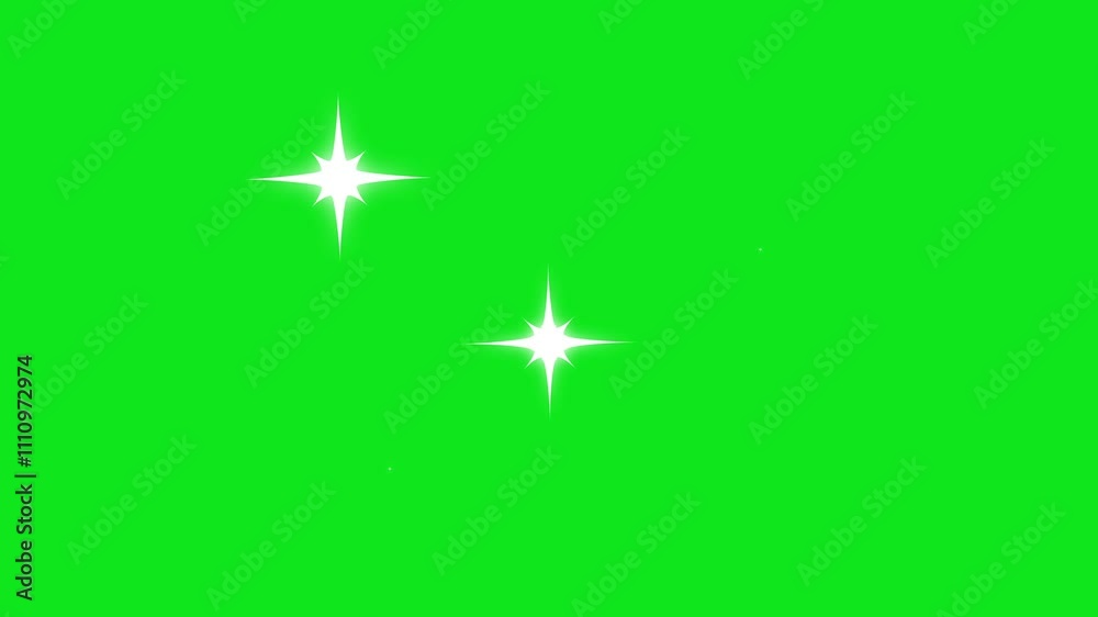 Sparkle Star, Twinkle star glitter sparkle, white cartoon, flat, vector, doodles style stars blinking, glitter on green screen background, night sky. Glowing Sparkle Stars on 4K animation Sparkle Star, Twinkle star glitter sparkle, white cartoon, flat, vector, doodles style stars blinking, glitter on green screen background, night sky. Glowing Sparkle Stars on 4K animation