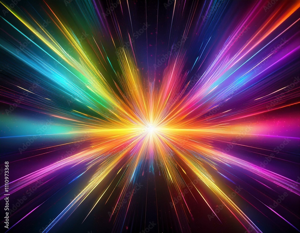 Radiant Vibrance: Abstract Light Beams on a Dark Canvas Radiant Vibrance: Abstract Light Beams on a Dark Canvas