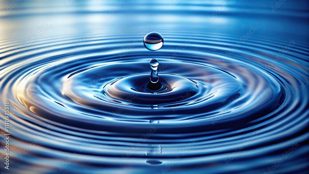 Water droplets falling into a body of water, creating ripples on the surface, serenity, flowing, dripping, falling Water droplets falling into a body of water, creating ripples on the surface, serenity, flowing, dripping, falling