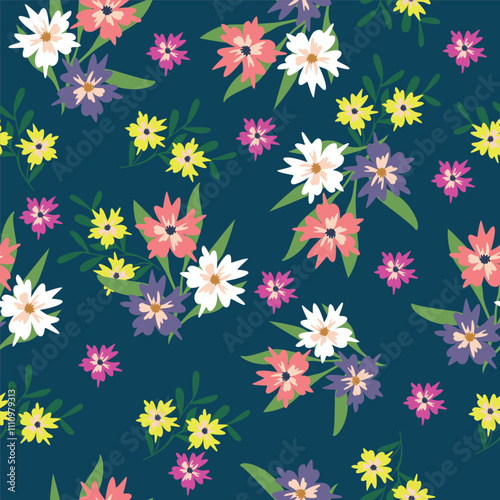 cute flower pattern image for fabric textile or wall decoration