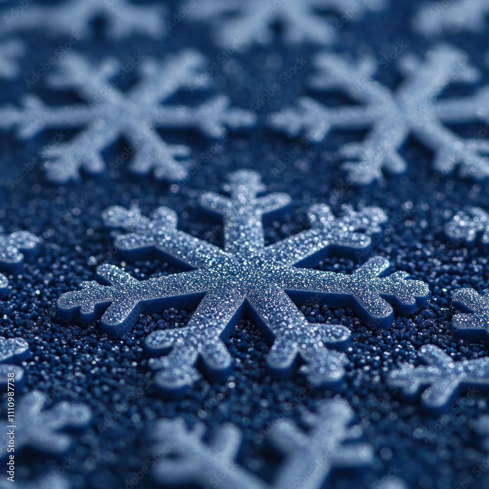 Merry Christmas, Happy New Year. Blue background white Christmas snowflakes close up Merry Christmas, Happy New Year. Blue background white Christmas snowflakes close up