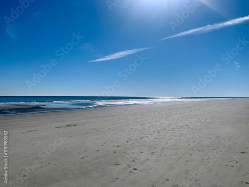 beach and sea in the morning sandy sunny beach landscape warm summer perfect day ocean picturesque sky and clouds tropical island sunny beach