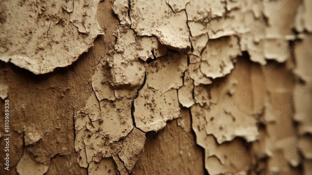 Close-up of Cracked and Peeling Paint on a Wooden Surface Close-up of Cracked and Peeling Paint on a Wooden Surface