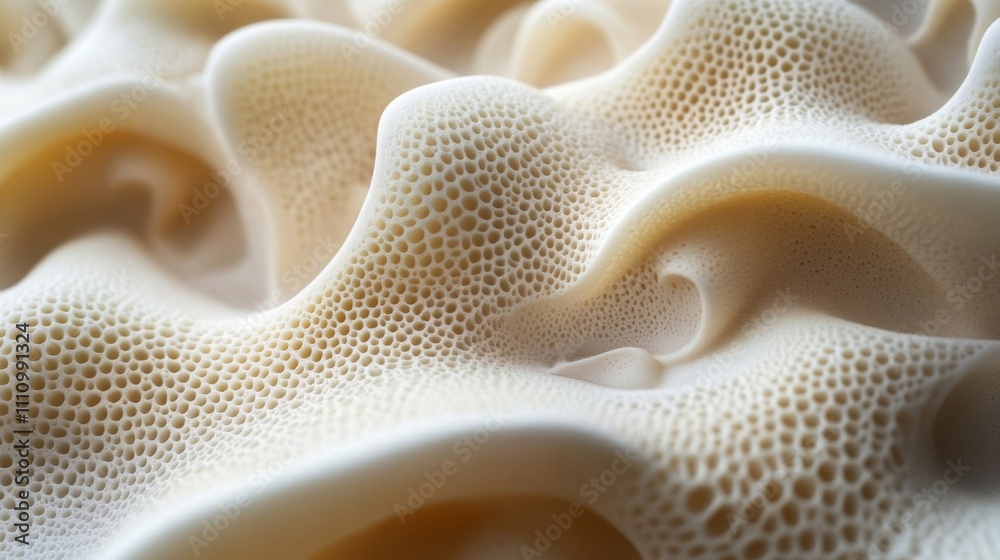 Abstract Close-up of a Creamy, Whipped Substance with Circular Indentations Abstract Close-up of a Creamy, Whipped Substance with Circular Indentations