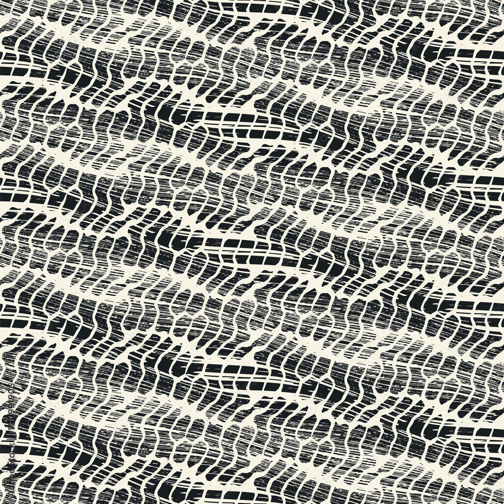 Monochrome Wavy Brushed Mesh Pattern Monochrome Wavy Brushed Mesh Pattern