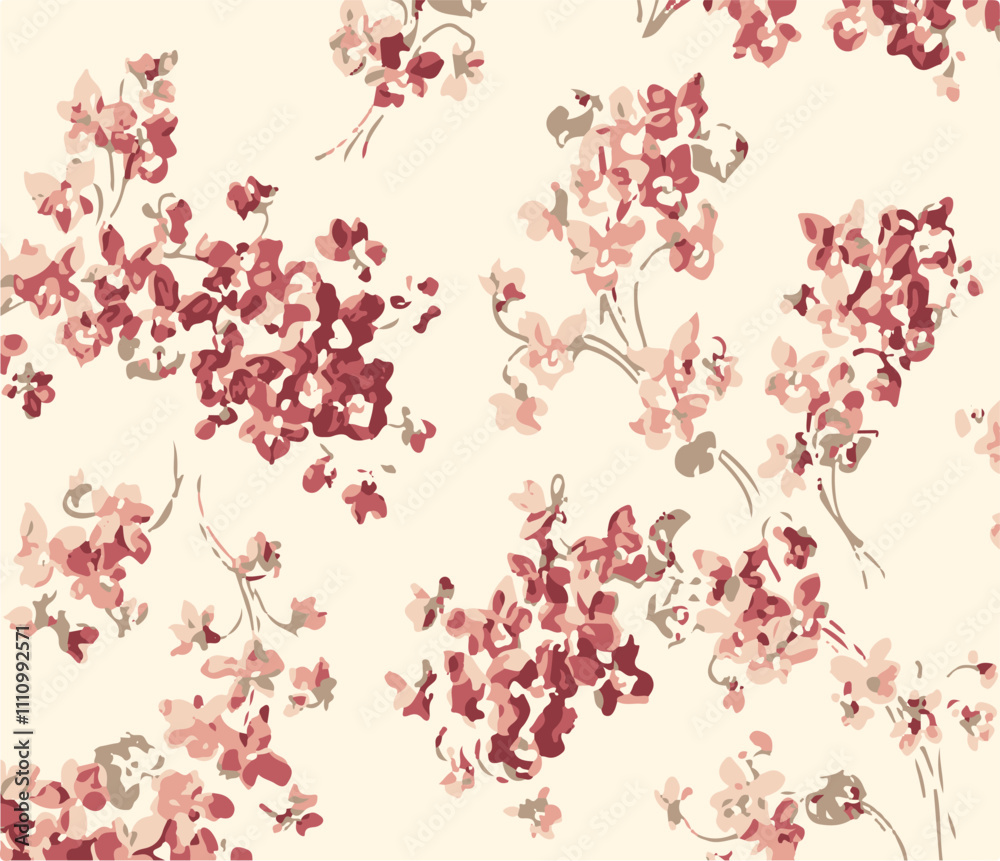 Vector seamless pattern. Pretty pattern in small flowers. Small blue flowers. White background. Ditsy floral background. The elegant the template for fashion prints. Stock vector.