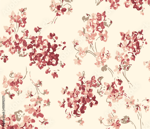 Vector seamless pattern. Pretty pattern in small flowers. Small blue flowers. White background. Ditsy floral background. The elegant the template for fashion prints. Stock vector.