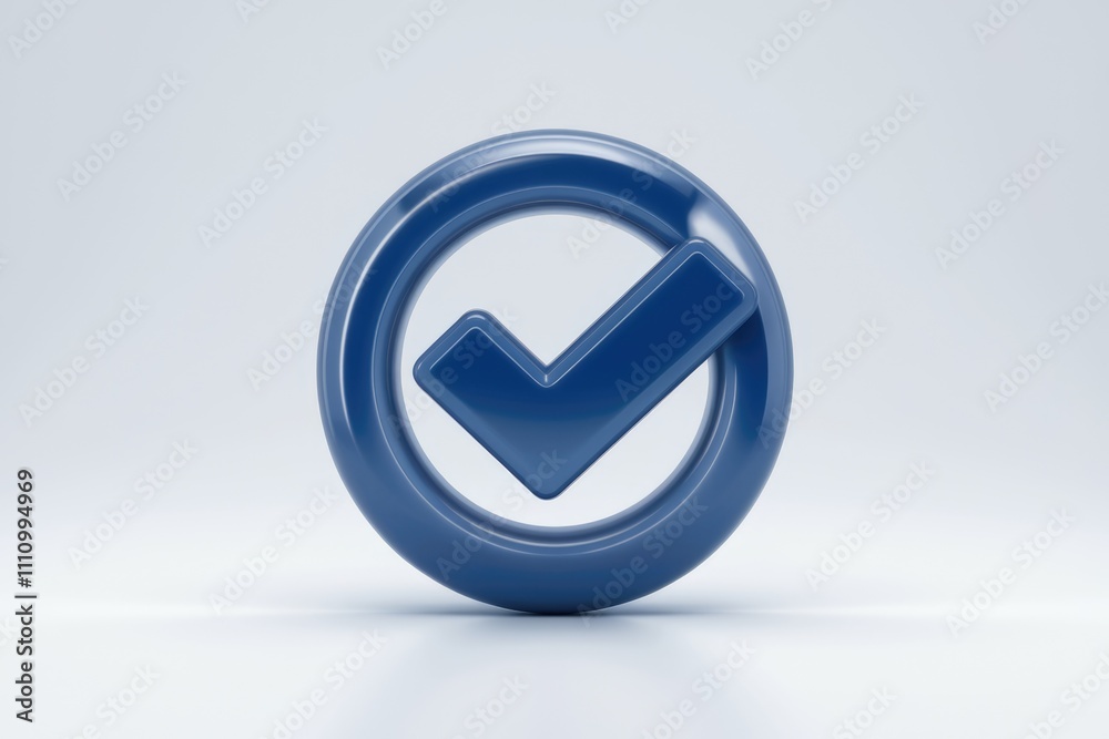 A 3D blue checkmark in a circle symbolizing approval and confirmation. A 3D blue checkmark in a circle symbolizing approval and confirmation.