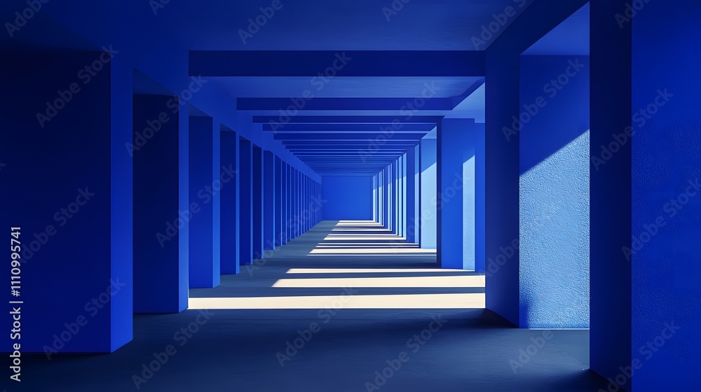 Structured color areas in strong royal blue Structured color areas in strong royal blue