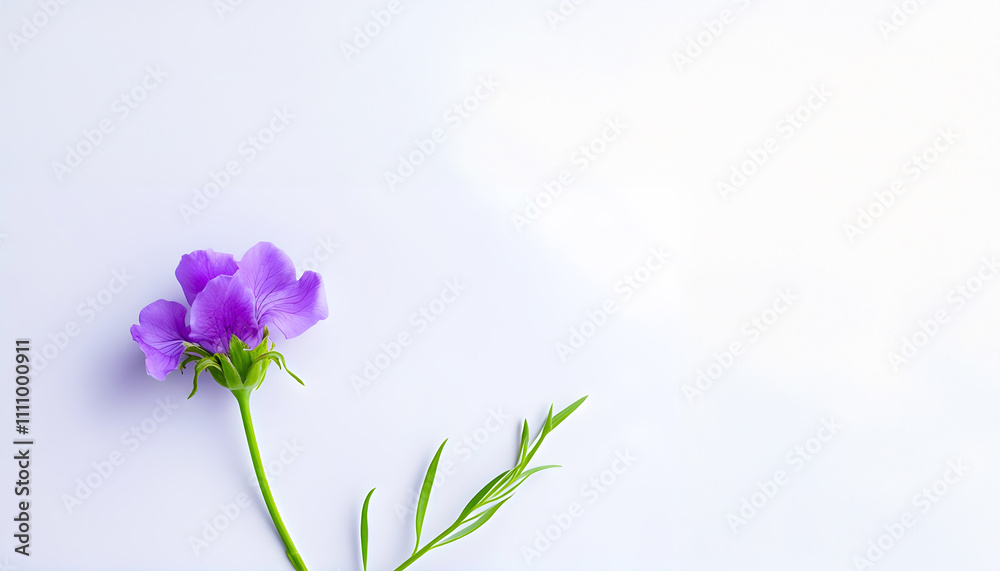 Naklejka premium Vivid colorful flower isolated on a white background, ideal for poetry, song lyrics, and creative copy space in artistic compositions