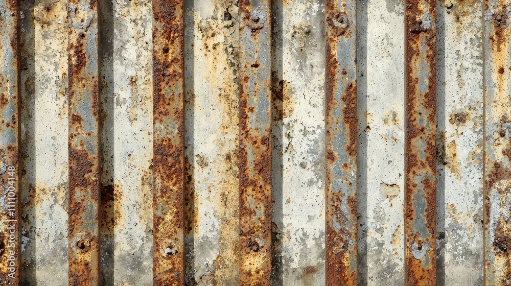 Weathered Metal Surface with Rusty Stripes Exhibiting Distressed Texture and Industrial Aesthetic for Background or Art Use Weathered Metal Surface with Rusty Stripes Exhibiting Distressed Texture and Industrial Aesthetic for Background or Art Use