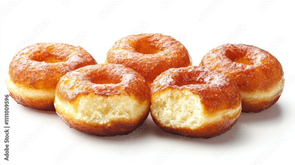 Freshly Glazed Donuts Piled on a White Background Perfect for Bakery Promotions, Dessert Menus, or Food Photography Projects that Celebrate Sweet Treats Freshly Glazed Donuts Piled on a White Background Perfect for Bakery Promotions, Dessert Menus, or Food Photography Projects that Celebrate Sweet Treats