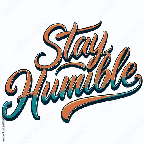 sticker design of stay humble