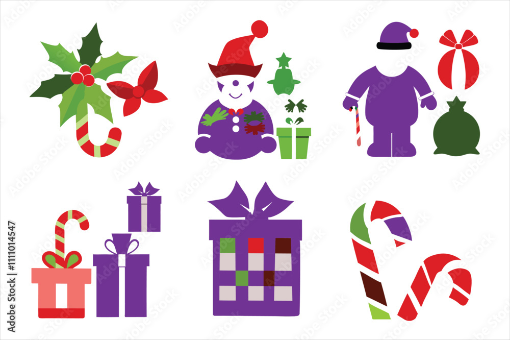 Christmas-products --many real-and-art silhouette vector art illustration Christmas-products --many real-and-art silhouette vector art illustration