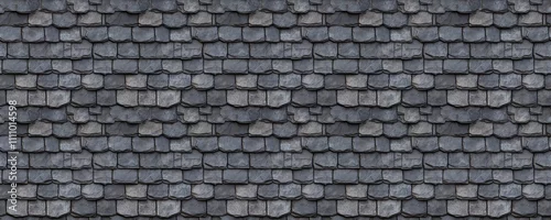 Obraz  z motywem seamless pattern of Dark gray slate roof texture  background design rustic style cold neutral tones 