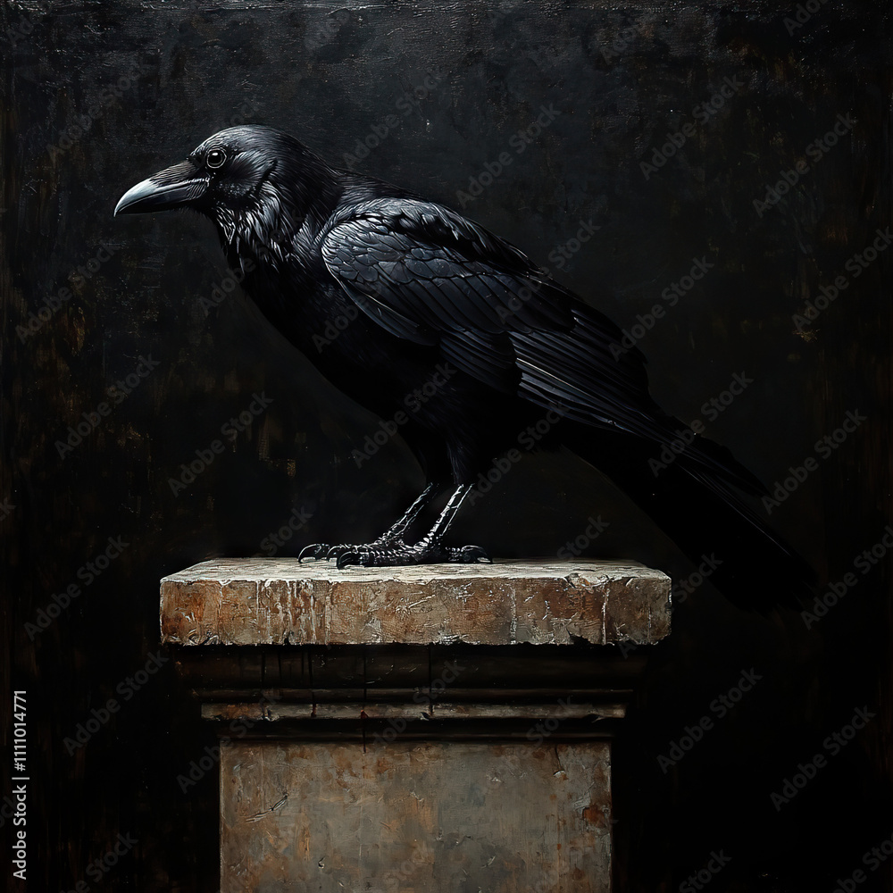 Fototapeta premium black raven