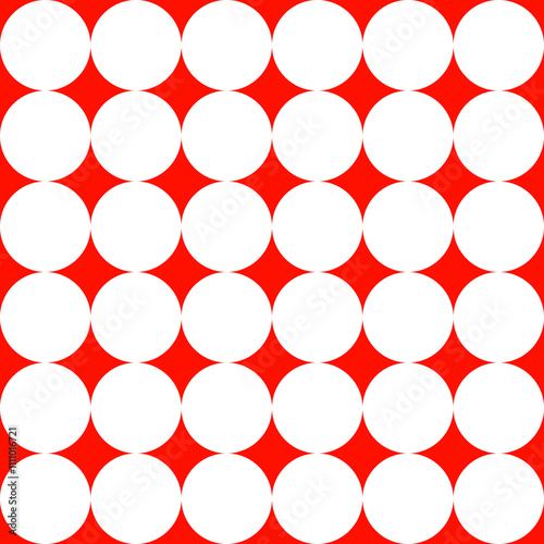 red and white circles