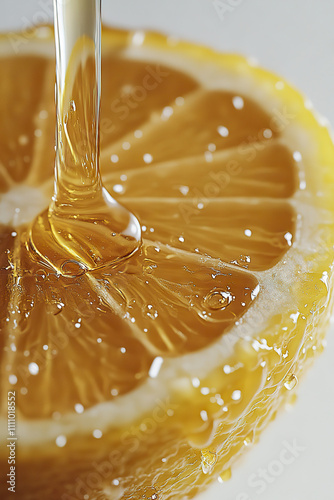 Lemon slice, with honey  photo