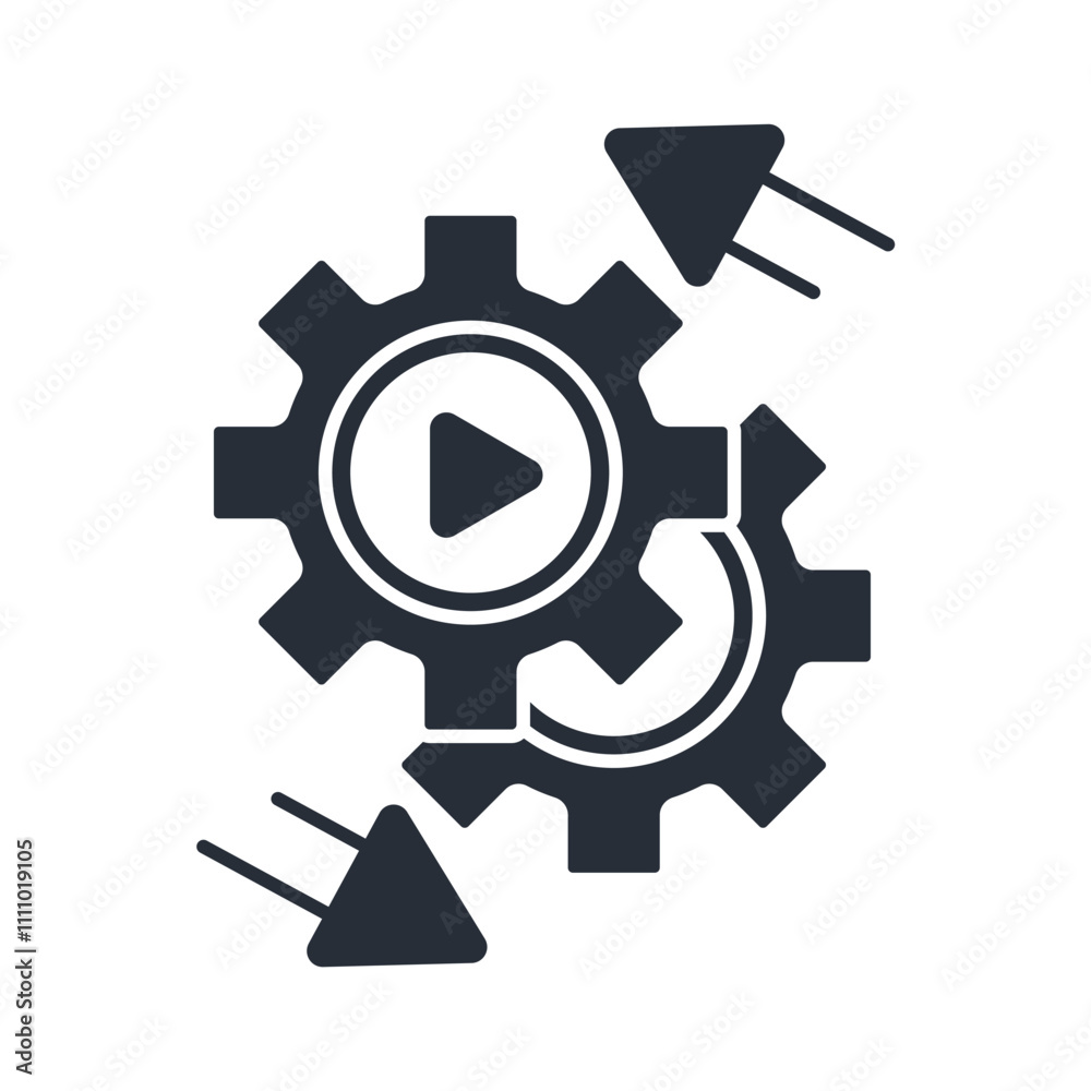 automation icon. vector.Editable stroke.linear style sign for use web design,logo.Symbol illustration. automation icon. vector.Editable stroke.linear style sign for use web design,logo.Symbol illustration.