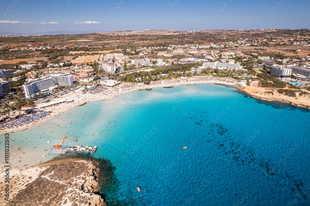 Tropical Coastline with Boats