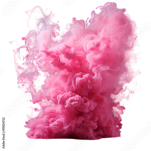  Pink smoke on a transparent background