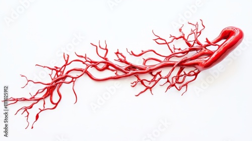 Blood system on white background