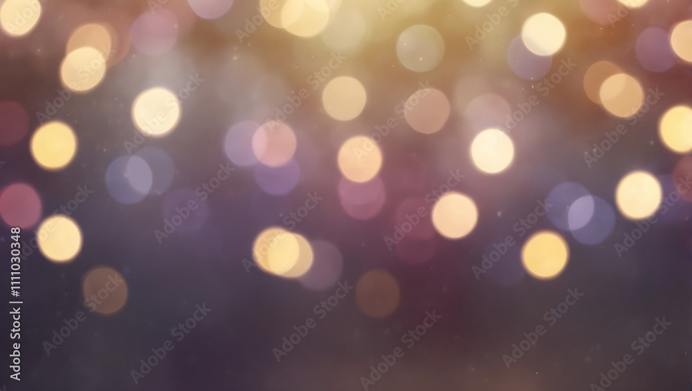 Fototapeta premium A blurry image of many colorful, circular lights against a dark background.