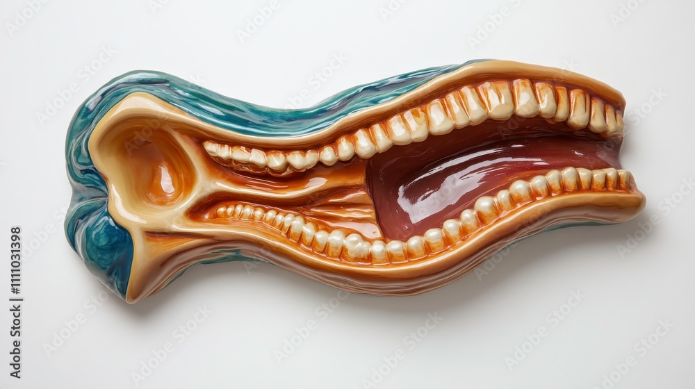 Unique Art Piece of Mouth and Teeth Sculpture