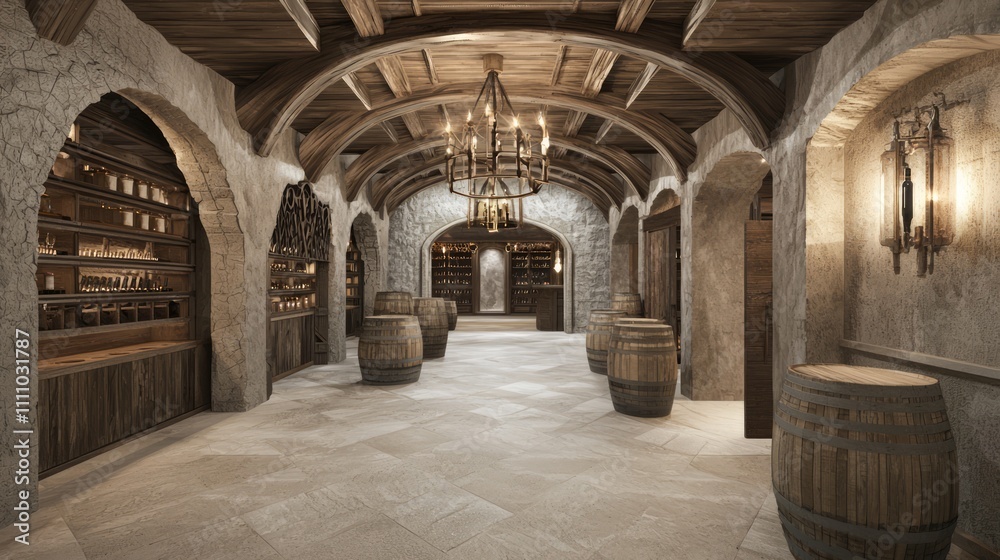 Fusion of Modern and Medieval: Rustic Wine Cellar with Innovative Storage and Timeless Decor Fusion of Modern and Medieval: Rustic Wine Cellar with Innovative Storage and Timeless Decor