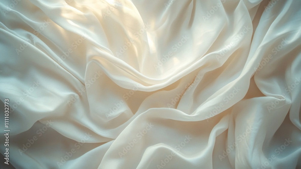 Draped White Fabric with Soft Light Draped White Fabric with Soft Light