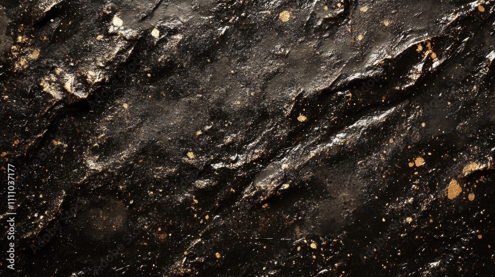 Black Surface with Scattered Gold Flecks Black Surface with Scattered Gold Flecks