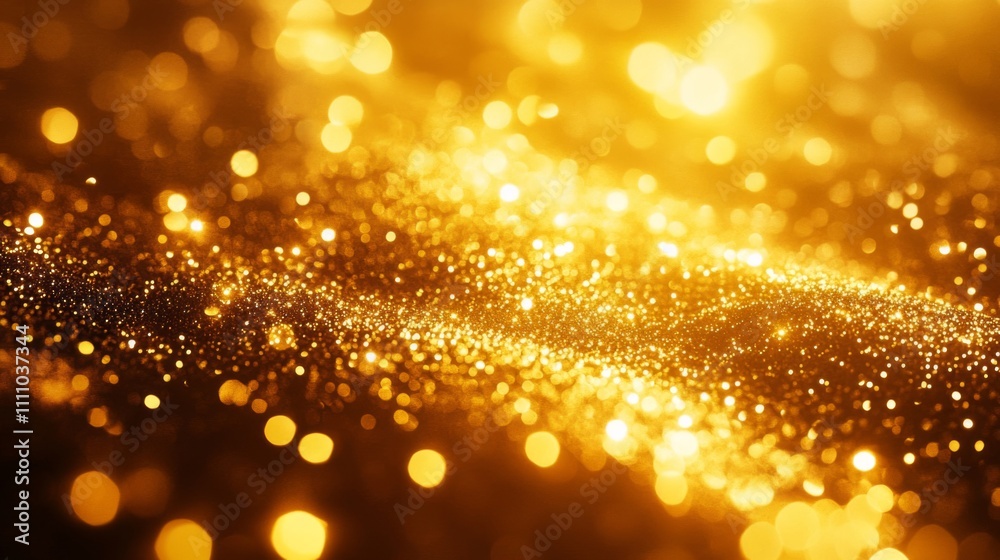 Abstract Golden Glitter Background with Bokeh Lights Abstract Golden Glitter Background with Bokeh Lights
