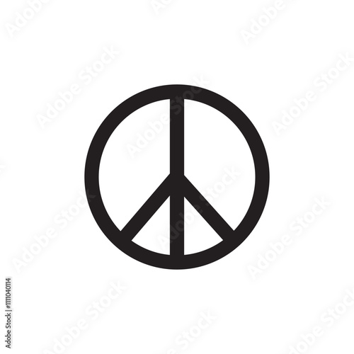 peace symbol on white