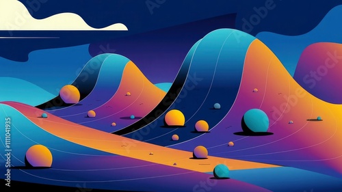 illustration of a boat in the ocean