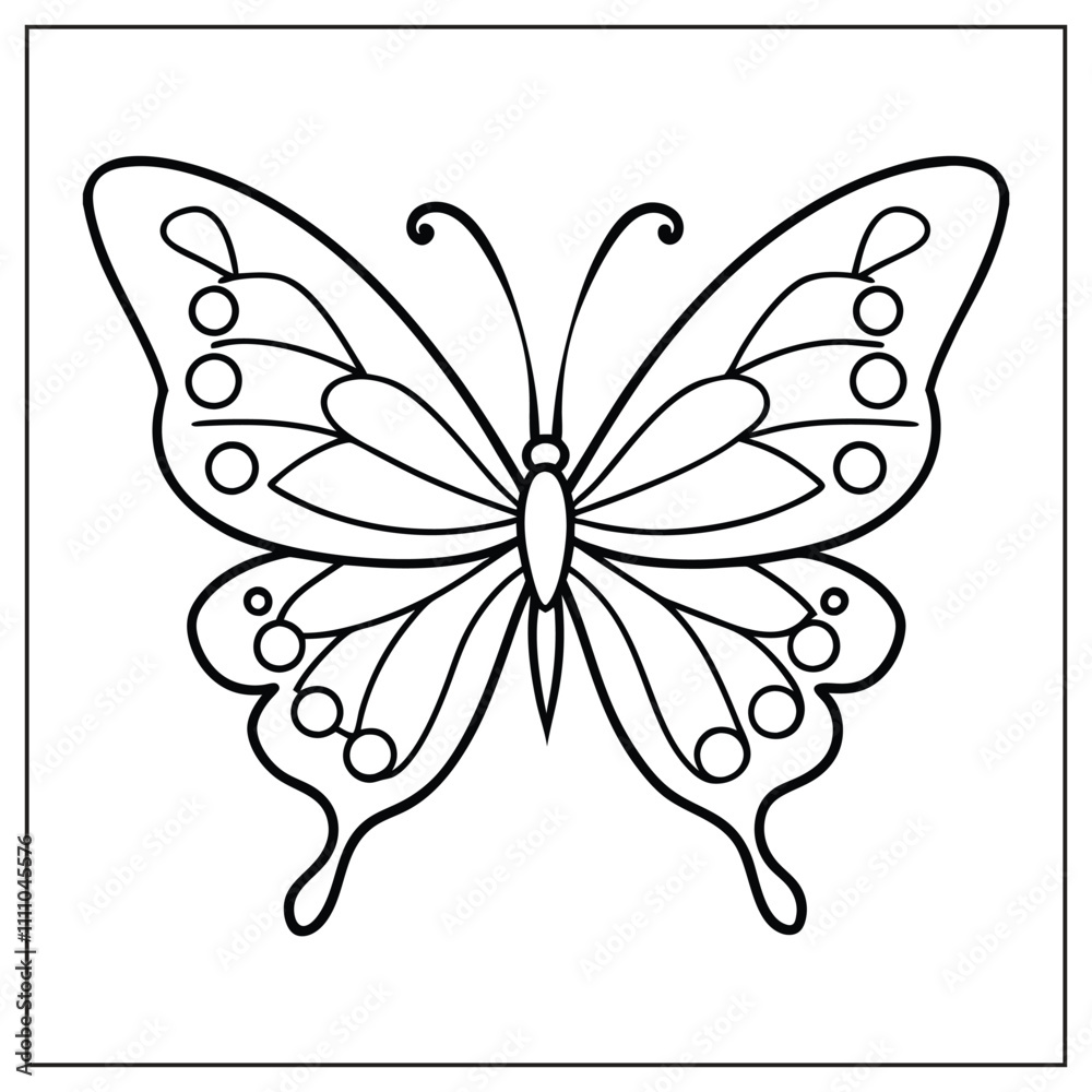 Graceful Butterfly Artwork with Detailed Symmetry and Intricate Wing Design Graceful Butterfly Artwork with Detailed Symmetry and Intricate Wing Design