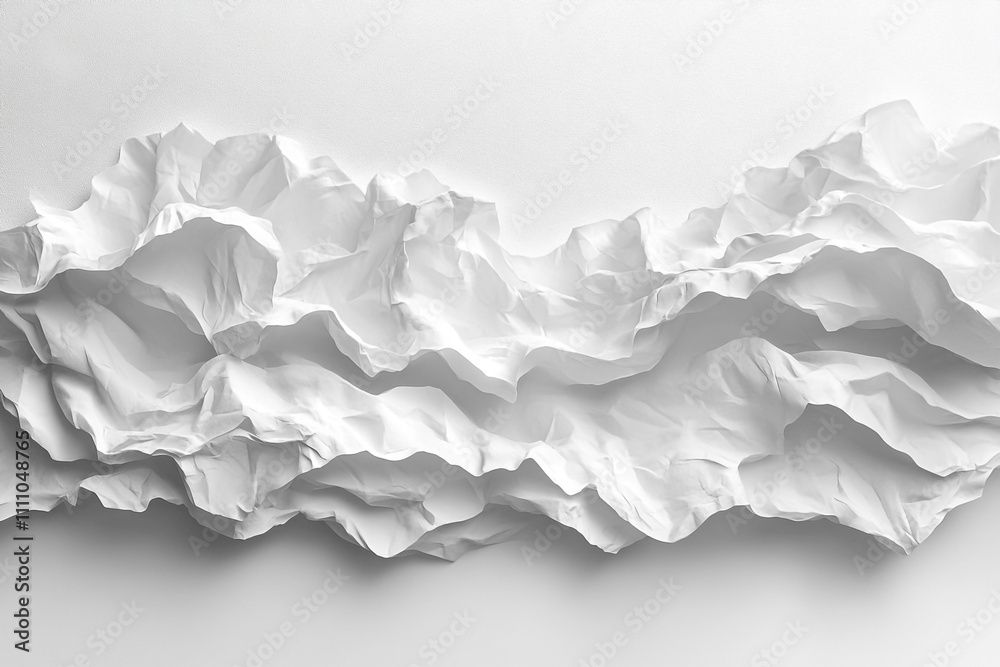 © Myartsam Design - Abstract White Crumpled Paper Texture Background © Myartsam Design - Abstract White Crumpled Paper Texture Background
