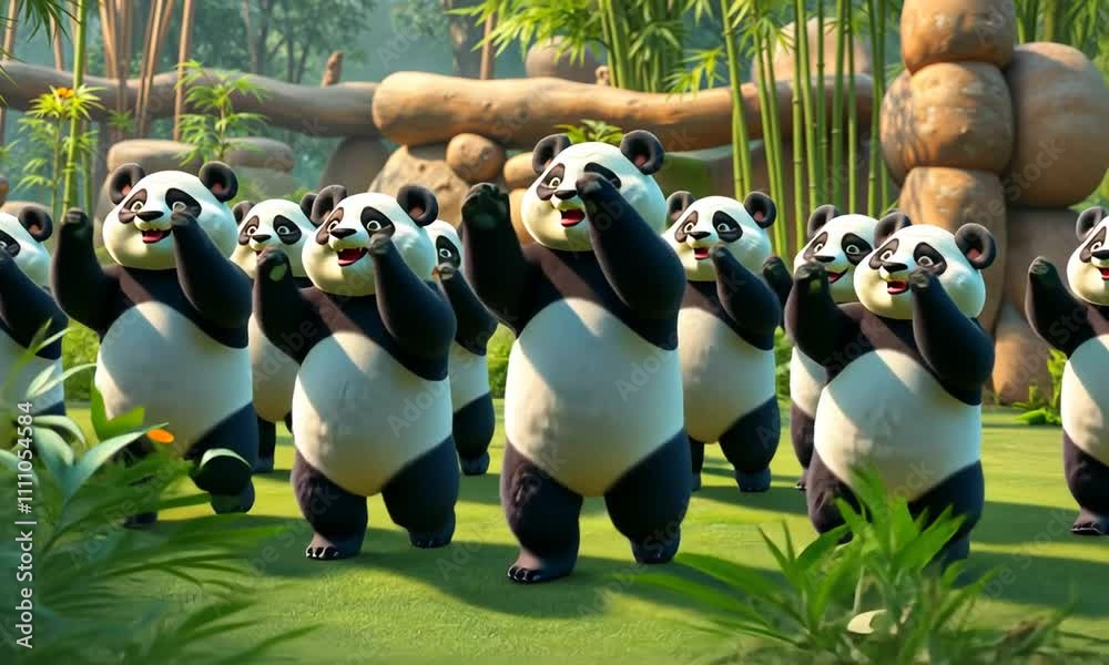 Dancing Pandas: A CGI Spectacle