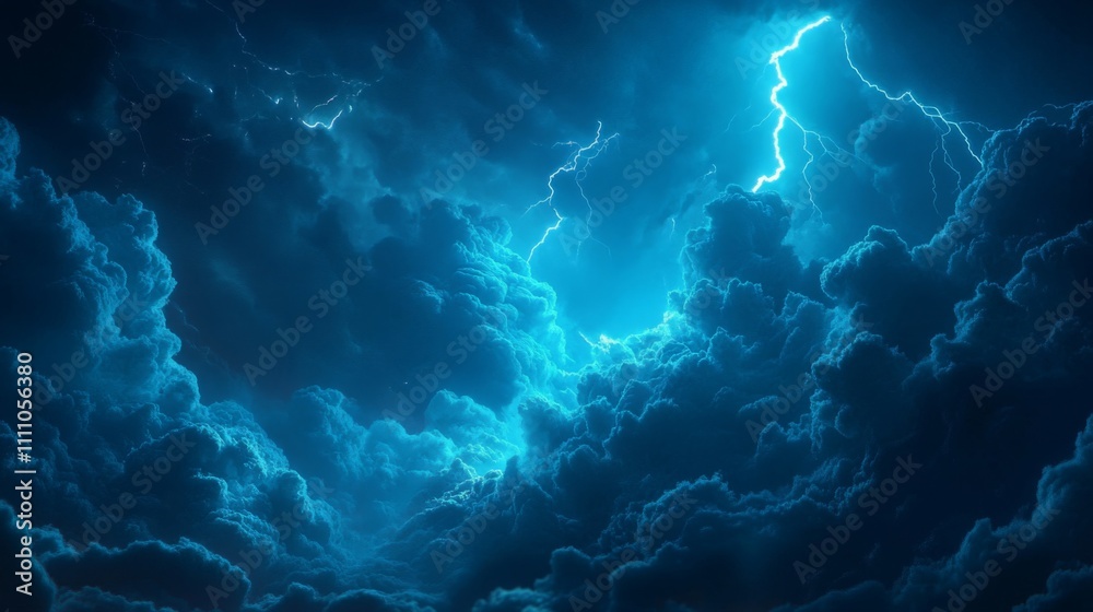 Lightning Bolt Piercing Through Dense Storm Clouds Lightning Bolt Piercing Through Dense Storm Clouds