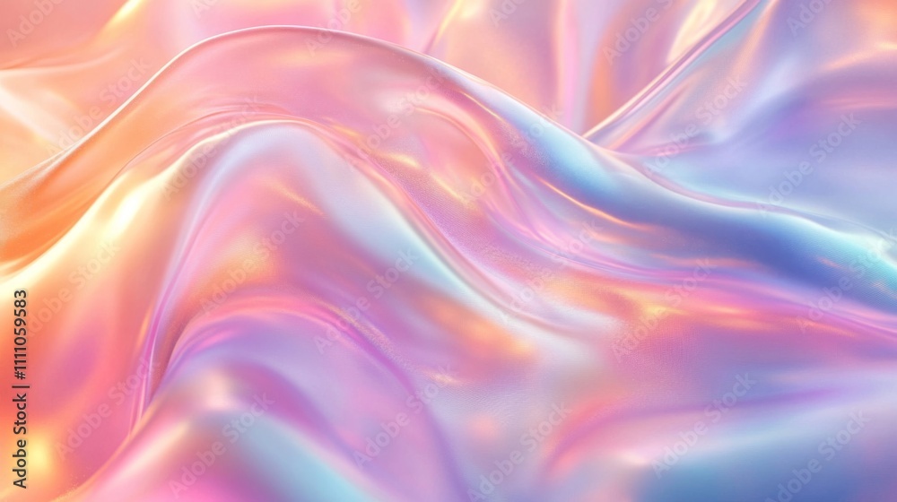 Abstract Holographic Wavy Surface in Pastel Colors Abstract Holographic Wavy Surface in Pastel Colors