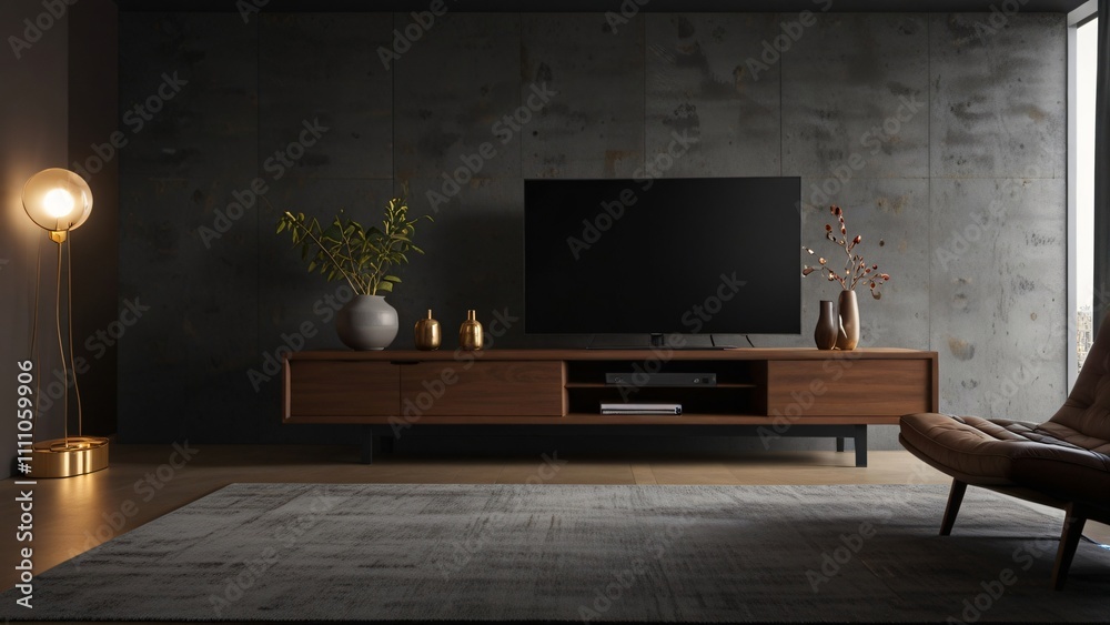 TV cabinet with current and seasonal trends in interior decoration TV cabinet with current and seasonal trends in interior decoration
